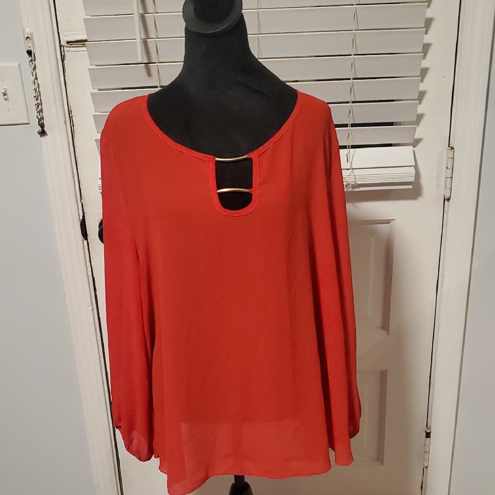 Cleo Vibrant Red Blouse
